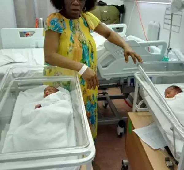 Photos: 54-Year-Old Nigerian Woman Delivers Twin Baby Boys After Years Of Barrenness